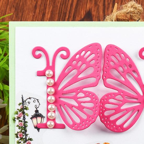 Butterfly Number Die, Scrapbooking Butterfly Die Cut, Metal Cutting Dies for Birthday Card Making Photo Album Embossing DIY Paper Crafts
