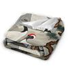 Soft Warm BlanketStudents Travel Chinese Style Crane Throw Blanket Flannel Bedspread For Couch Bed Novelty Sofa Bed Cover