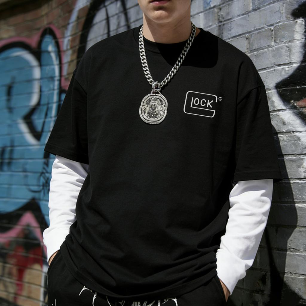 Men's Oversized Double-sided Print Streetwear Cotton T-shirt