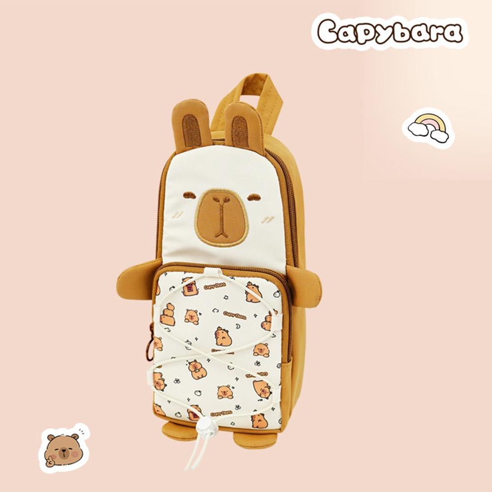 

Capybara Pencil Case Large Capacity Stationery Bag Cartoon Pen Box School Office колір світло кави