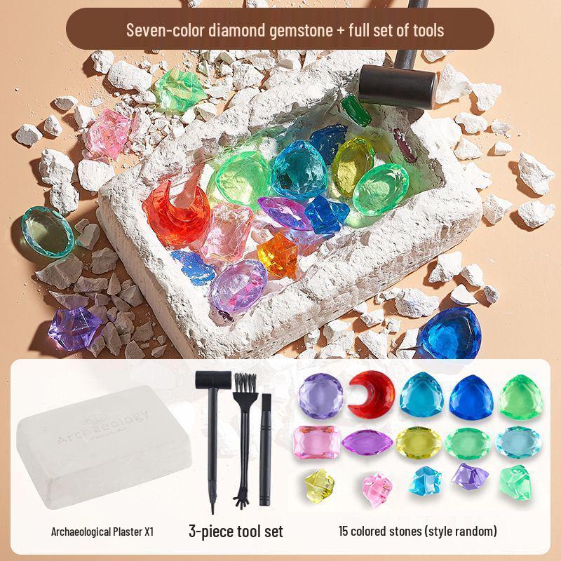 Kit de săpat ou de dinozaur: Jucărie Educativă DIY cu Gemă Fosilă Arheologică pentru Copii