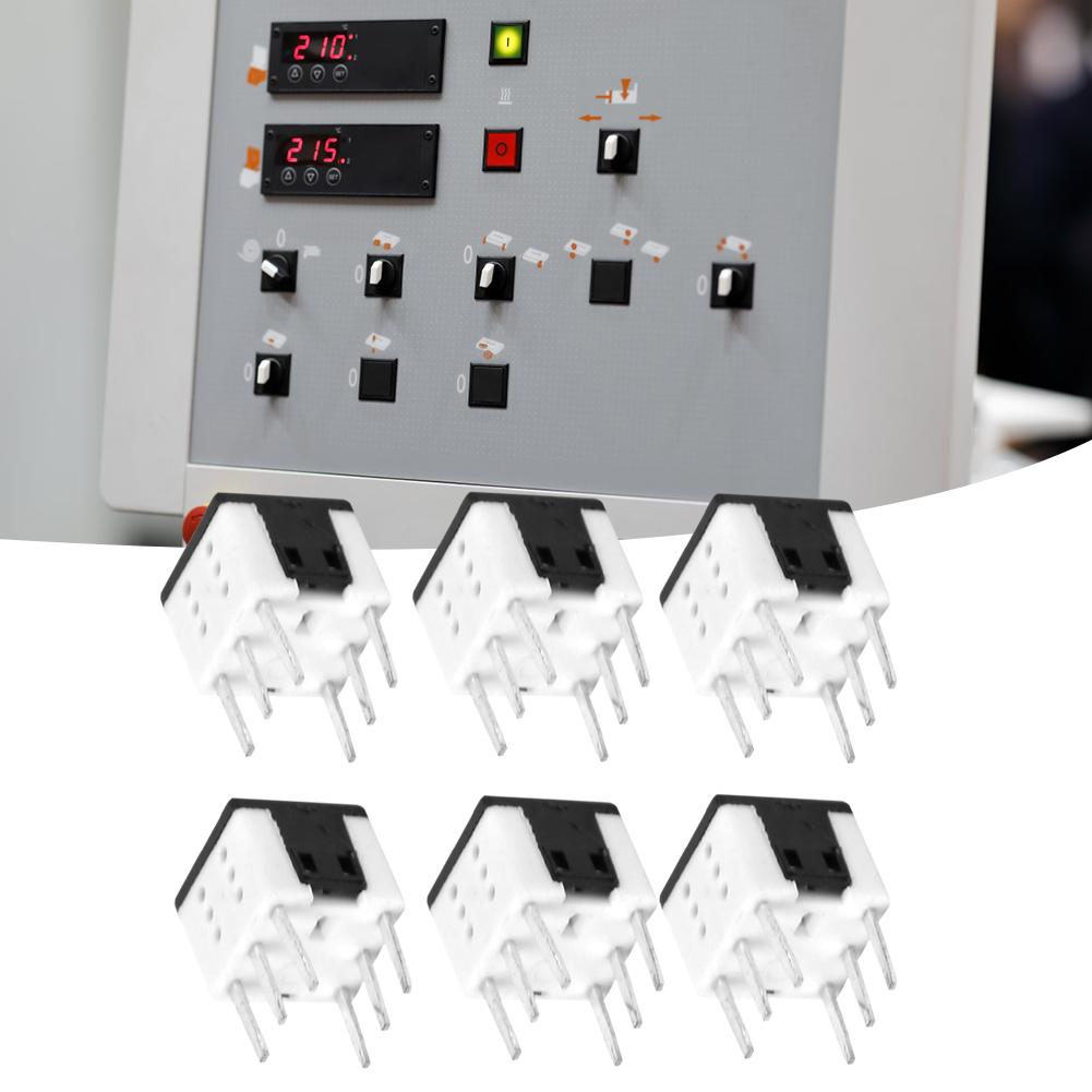 100Pcs Latching Switch Self Locking 6 Pin Flat  Plastic Control Equipment 5.8x5.8mm