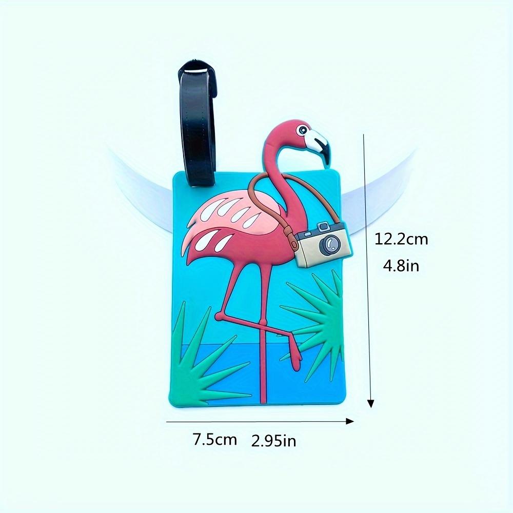 1pc Cute Creative Flamingo Luggage Tag Listing Boarding Pass, Male and Female Backpacks with Luggage Tags