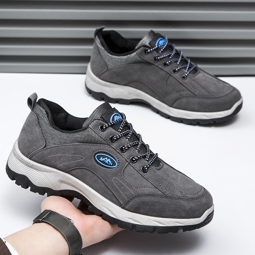Men's extra large size breathable casual sports shoes men's shoes labor insurance shoes leather dad shoes outdoor hiking shoes