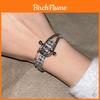 Bracciale Asimmetrico in Rame con Strass per Donna Regalo Estivo