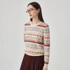 Women's 100% Wool Fair Isle Knit Sweater