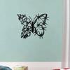 1pc Metal Butterfly Flower Wall Art, Indoor Outdoor Home Decor for Farmhouse Living Room Bedroom Porch Fence Garden Courtyard