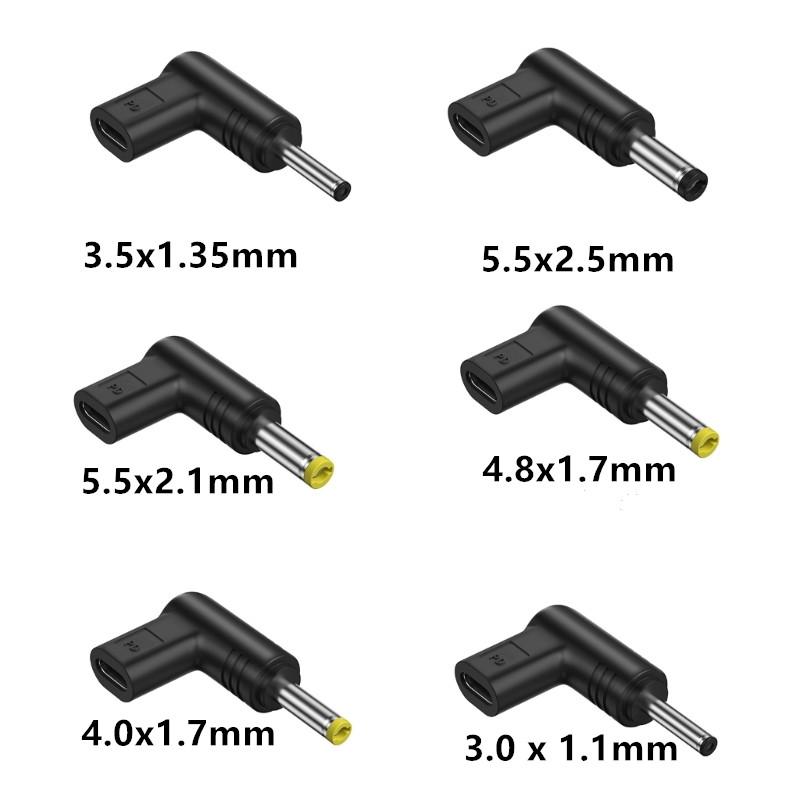 USB C PD To DC Power Connector Universal 5V 9V 12V 15V 19.5V Type C To DC Jack Plug Charging Adapter Converter for Router Tablet