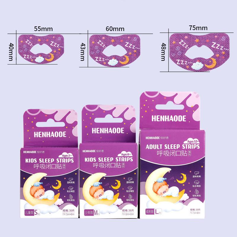30Pcs Breathing Correction Patch Shut Up Patch Orthosis Tape Kids Cartoon Anti-Snoring Stickers Sleeping Closed-Mouth Stickers