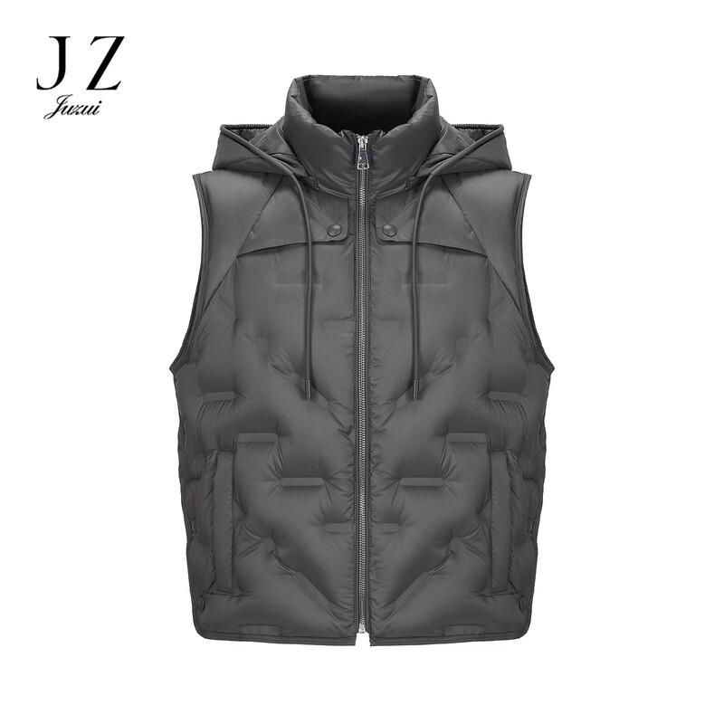 JUZUI Women's Hooded White Duck Down Vest