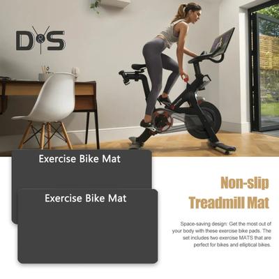 2 Stück Heimtrainer Rutschfeste Matte Geräuschreduzierung Indoor Cycling Bike Stationärer Fahrradtrainer Ellipsentrainer Laufband Schallabsorptionsteppich