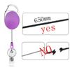 Reel Retract Lanyard Name Tag Easy Pull Buckle Card Holder Badge Reel Clip Carabiner Keychain