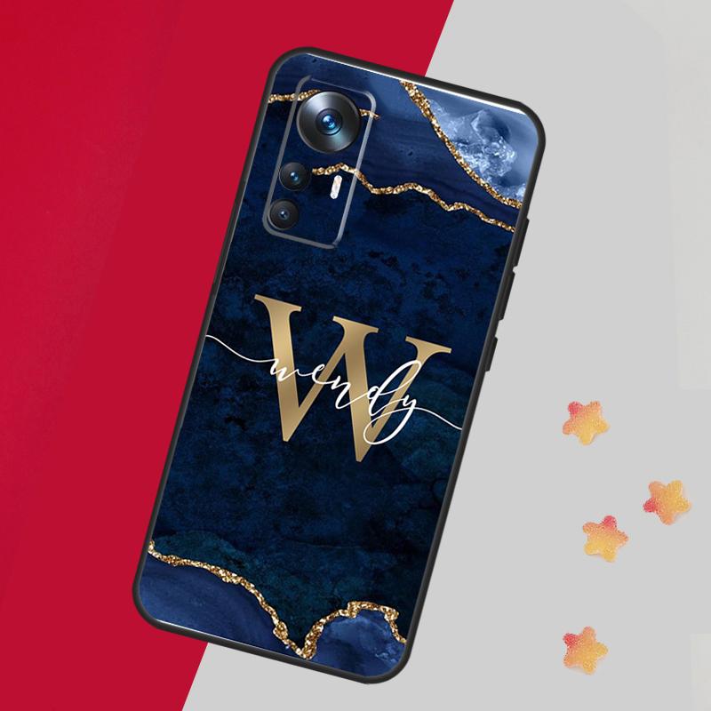 Personalised marble custom name Case For Xiaomi 13 14 Pro 13T 12T 11T 12 Lite 12X POCO X5 X3 F5 Pro F4 X4 M5 M5s F3 Cover