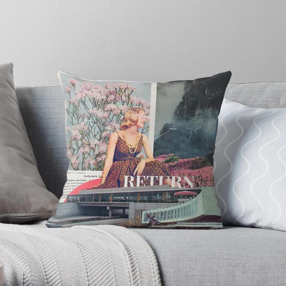 Royal blue yellow gray ink printing linen pillowcase sofa cushion cover home decoration can be customized for you 40x40 50x50