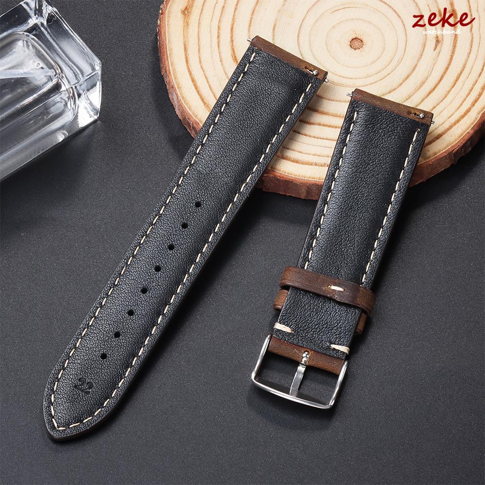 18mm 20mm 22mm Watchband Genuine Leather Watch Strap Replacement Belt Vintage Brown Strap Quick Release Bracelet for Men Women