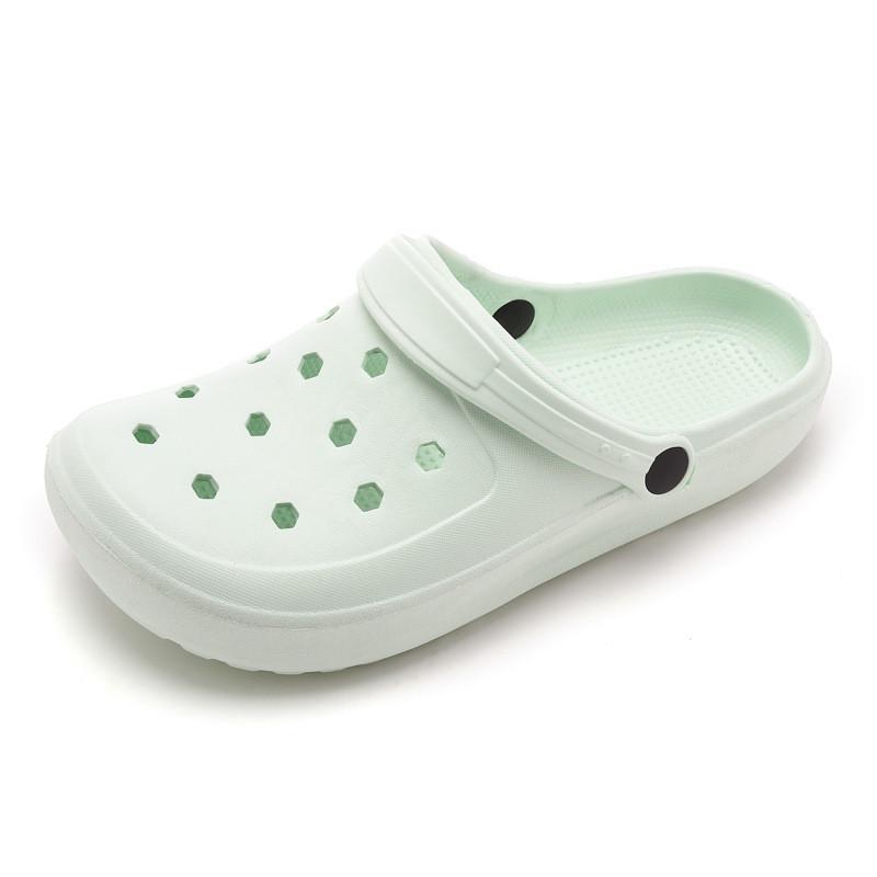 Unisex Summer Lightweight Non-slip Beach Sandals, Two-Wear Closed-Toe, Breathable Dual-Color Slippers