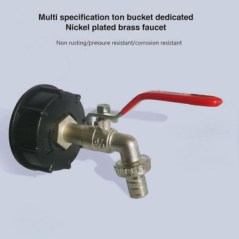 S60x6 Adapter Valve And 3/4-yvan 1000 Liter Ibc Water Tank(faucet Only)