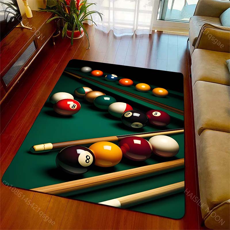 HD Billiards Rug Carpets for Bedroom Living Room Sofa Door Mat Dressing Room Rugs Large Size Machine Washable