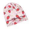Cute Strawberries and Flowers Pattern Minimalist Knit Hat Designed for Adults Who Enjoy Quiet Style Complements Neutral Tones and Effortless Outfit Ch