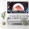 5D Diamond Art Painting Moon Diamond Painting Kit DIY Full Diamond Crystal and Craft Gem Art Painting with Diamond Home Wall Decoration Tree