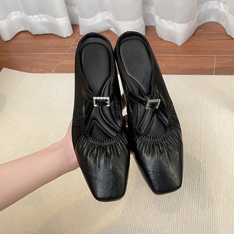 

The inner height is increased by 5cm with Mary Jane sandals, the new bag head thick heel sandals, and the outer wear single shoes for women. 35