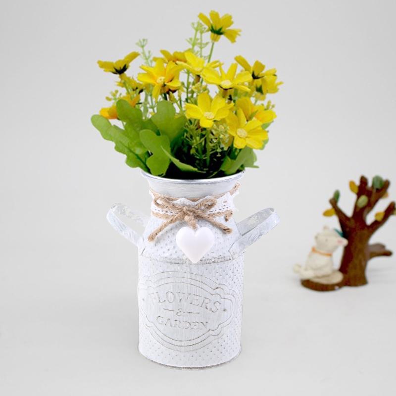 Kaffeekannenförmiger Blumentopf Milchkännchen Vase Vintage Ursprünglich Landhaus Bauernhaus Heimdekoration Blumen Gartenbedarf