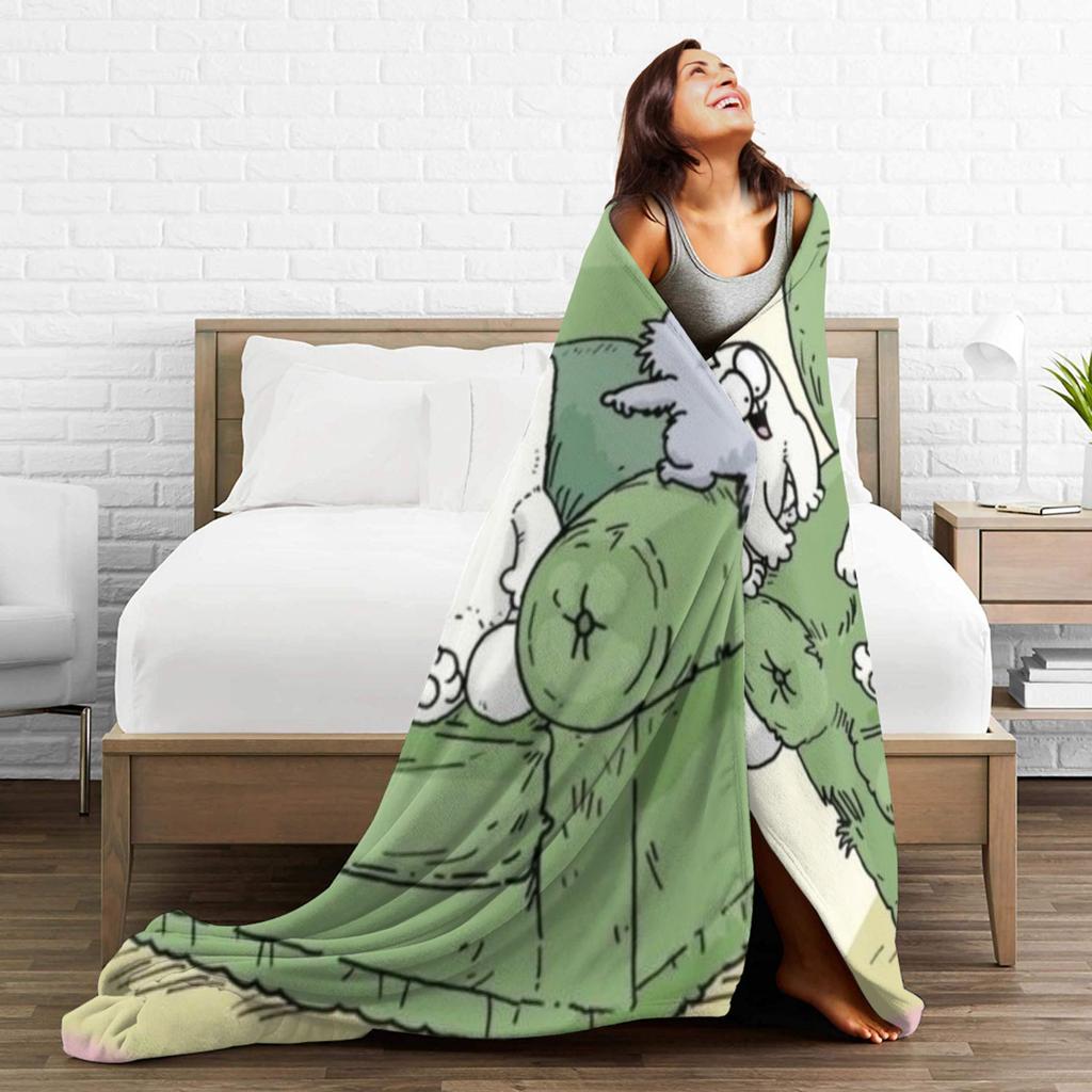 Simons Cat Blanket Super Soft Warm Throw Blankets for Bed 50x60 Inch Multi-size Bedspread