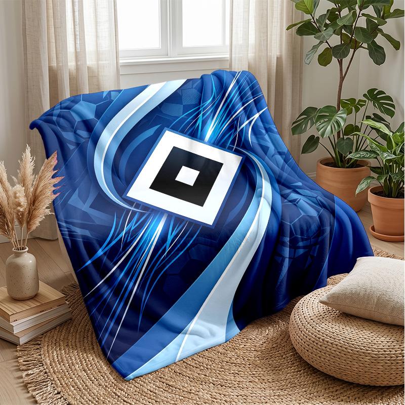 Hamburger SV Football Print Flannel Blanket, Soft Warm Lightweight Throw Blanket for Sofa Bed Camping