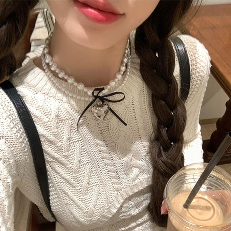 Pendant Necklace Trendy Neck Jewelry Double Layer Necklace for Any Occasions