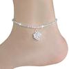 Anklet Five-pointed Star Pendant Adjustable Jewelry Rhinestone Inlaid Foot Chain for Women