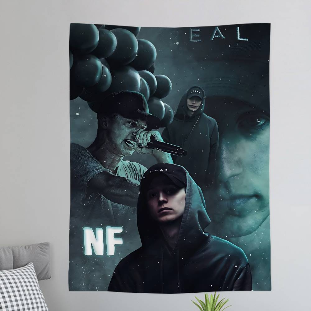 NF Rapper Printed Large Wall Tapestry Art Science Fiction Room Home Decor Decor Blanket