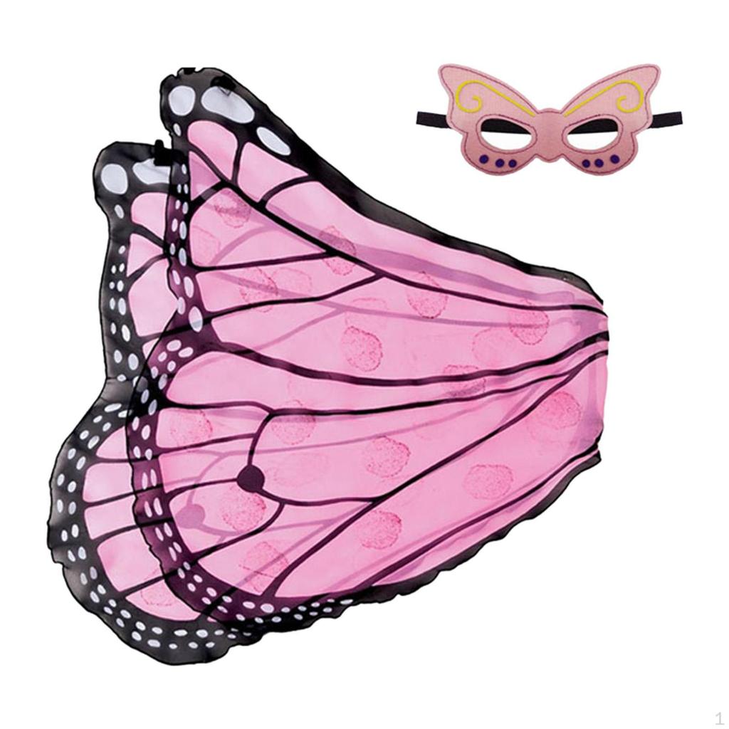 Butterfly Fairy Wing Cape Costume Photo Prop Cherub Elf Accessory Dress up Shawl for Festival