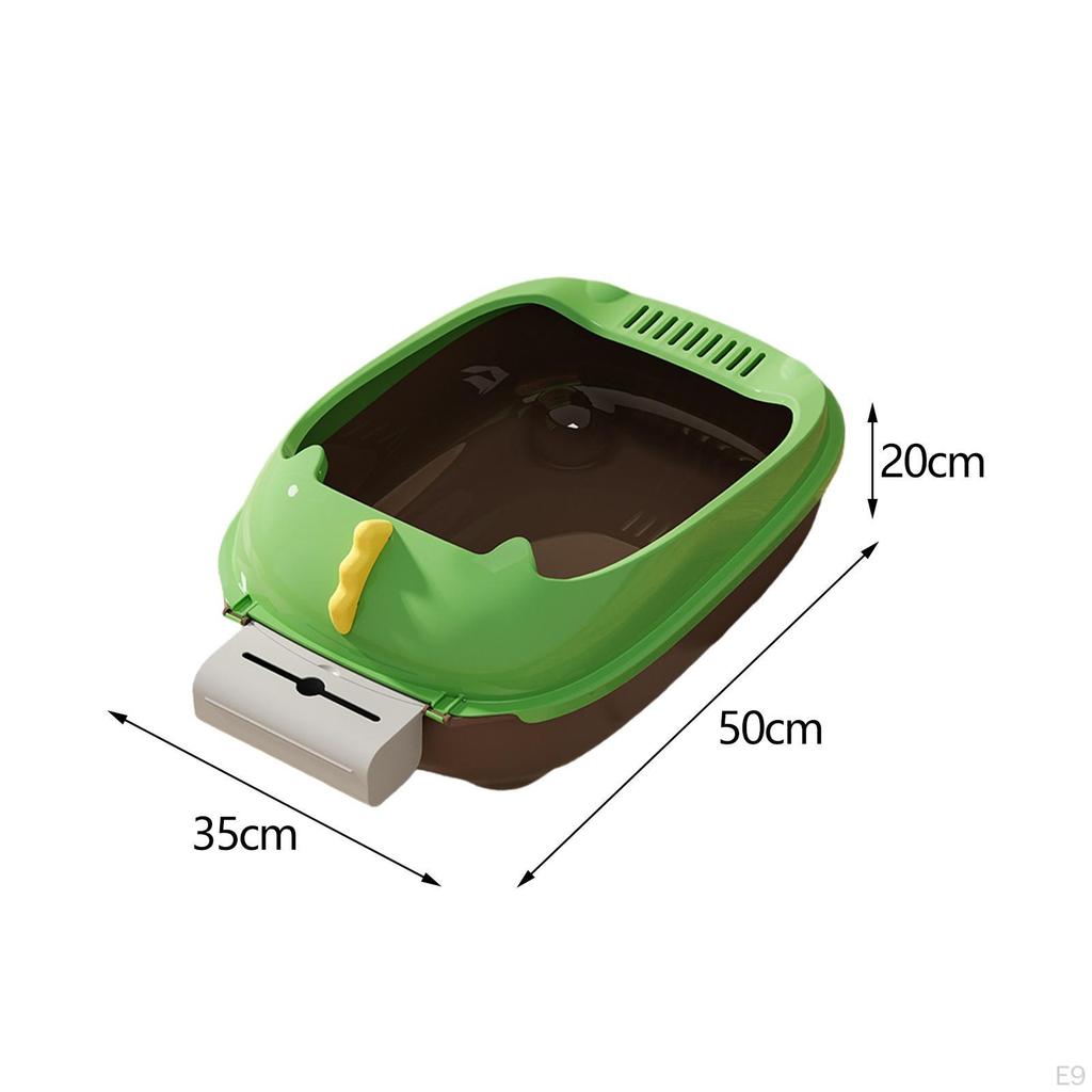 Litter Box Potty Toilet Sandbox Container Splashproof Cage Bedpan Pet for