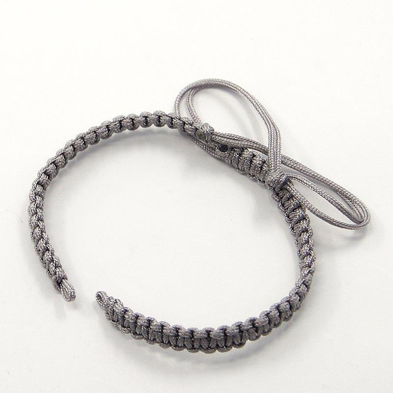 50pcs Multicolor Adjustable Braided Nylon Twisted Cord Bracelet Making Chinese Knot Bangle DIY Jewelry Findings 1¬1.55cm Long