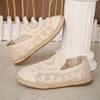 Modemarken Design Häkelspitze Espadrilles Damen Elegant Flach Leinen Netz Slipper Damen Sommer Atmungsaktive Fischer Mokassins Schuhe