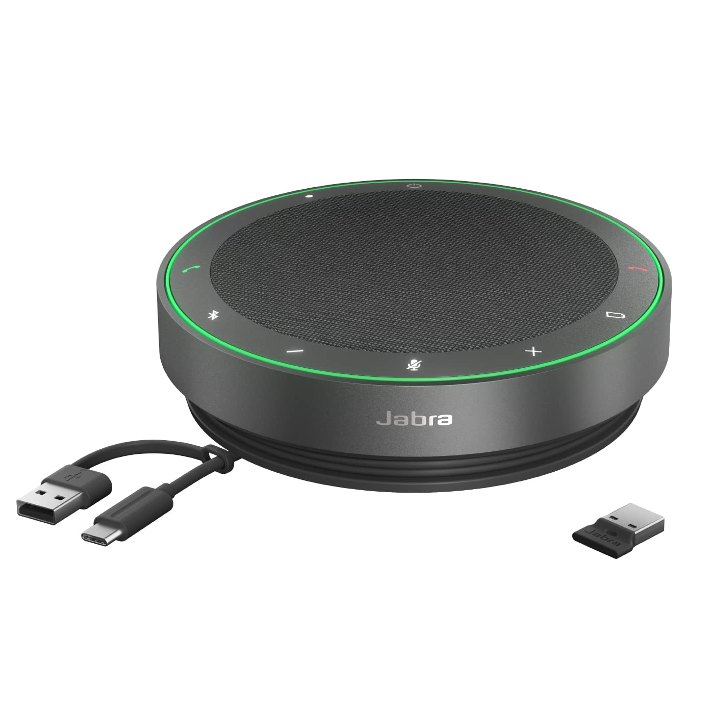 

Jabra Speak2 75 Link 380a Speakerphone with USB-A Dongle [] Top-of-the-line conference microphonespeaker with noise-canceling functionality,