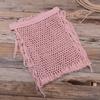 Women Crochet Swimwear Bikini Cover Up Beach Maxi Skirts Wrap Sarong Pareo High Waist Long Tassel Solid Swimsuits