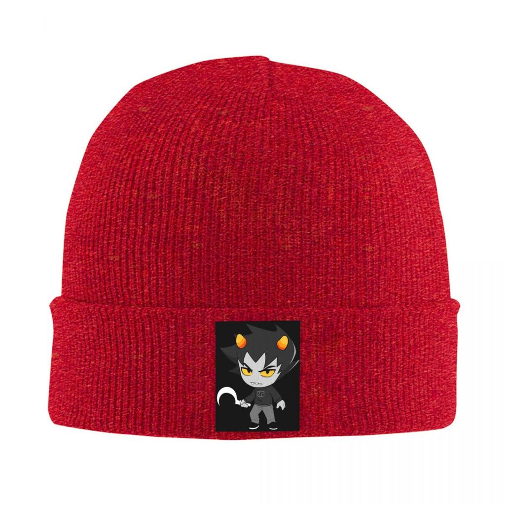 Homestucks Karkat Vantas Warm Knitted Cap Hip Hop Bonnet Hat Autumn Winter Outdoor Beanies Hats for Men Women Adult