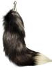 [kichicho] Fluffy Tail Keychain, Tail Gal, Rust-Resistant, Cute, Fluffy Keychain, Bag Charm Decoration, Halloween, Christmas, Birthday Gift (Black