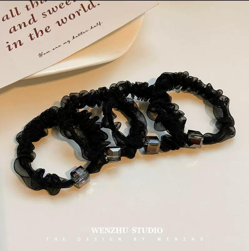 2023 Women's Net Yarn Hair Ties - Trendy Bun and Headband Accessories