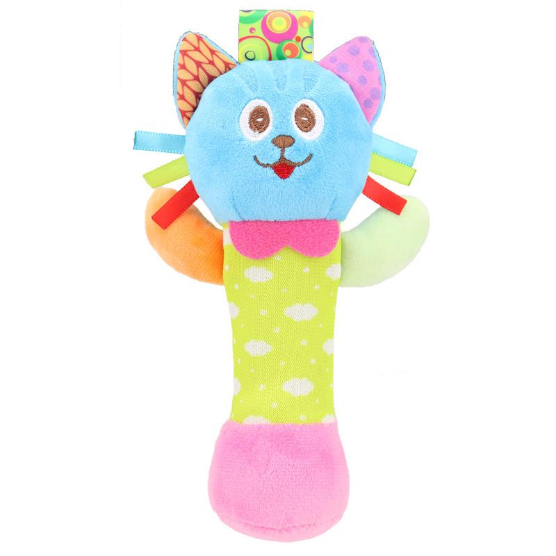 Newborn Baby Hand Crank Cartoon Animal Hand Crank With Rattle Bb Stick