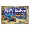 Vintage Farm Tractor Metal Signage Tin Signage Metal Vintage Farmhouse Courtyard Wall Art Decoration Mural Aesthetics Gift