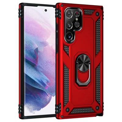 Shockproof Bumpers Armor Case For Samsung Galaxy S24 S23 S22 Ultra S21 S20 FE S10 S9 S8 Plus Note 20 10 5G Metal Ring Cover