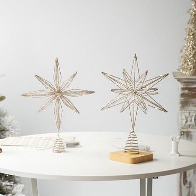 Luminous Golden Bethlehem Star Xmas Tree Topper