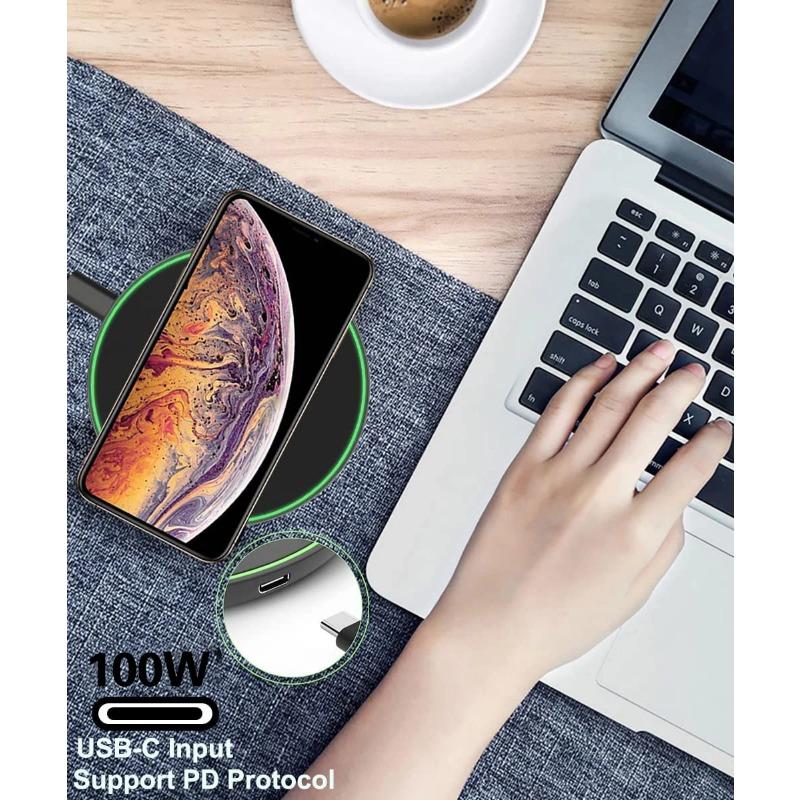 200W Wireless Charger Pad For iPhone 16 15 14 13 12 Pro X Max Induction Fast Wireless Charging Station For Samsung Xiaomi