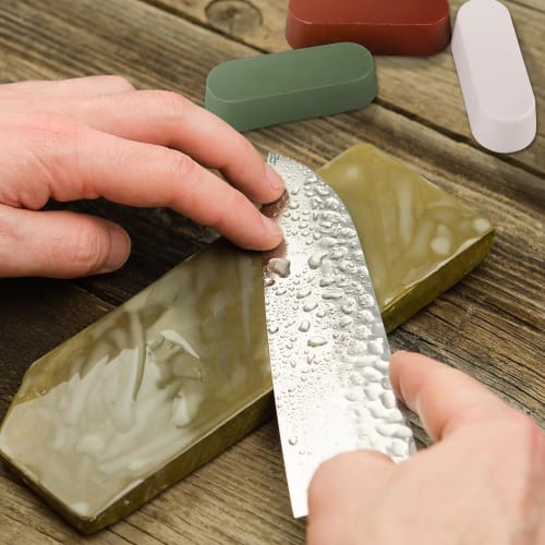 STEBRUAM Buffing Compounds (Red, White, and Green) - Set of 3 Solid Buffing and Polishing Compounds for Mirror Finishing