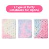   Notebook Cute Plush   Covered Diary Notepad Gradient Colored Softcover for Girls Embroidery Private Writing Drawing Note Taking Journal    Li