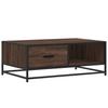 Coffee Table Brown Oak Effect 90 X 57 X 35 Cm Engineered Wood & Metal