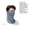 Sun Protection Guard Quick-Drying Fabric Ice Silk Face Guard with Breathable Mesh Elastic Earhook Cooling Fabric Extended Neck Gaiter Face Guard
