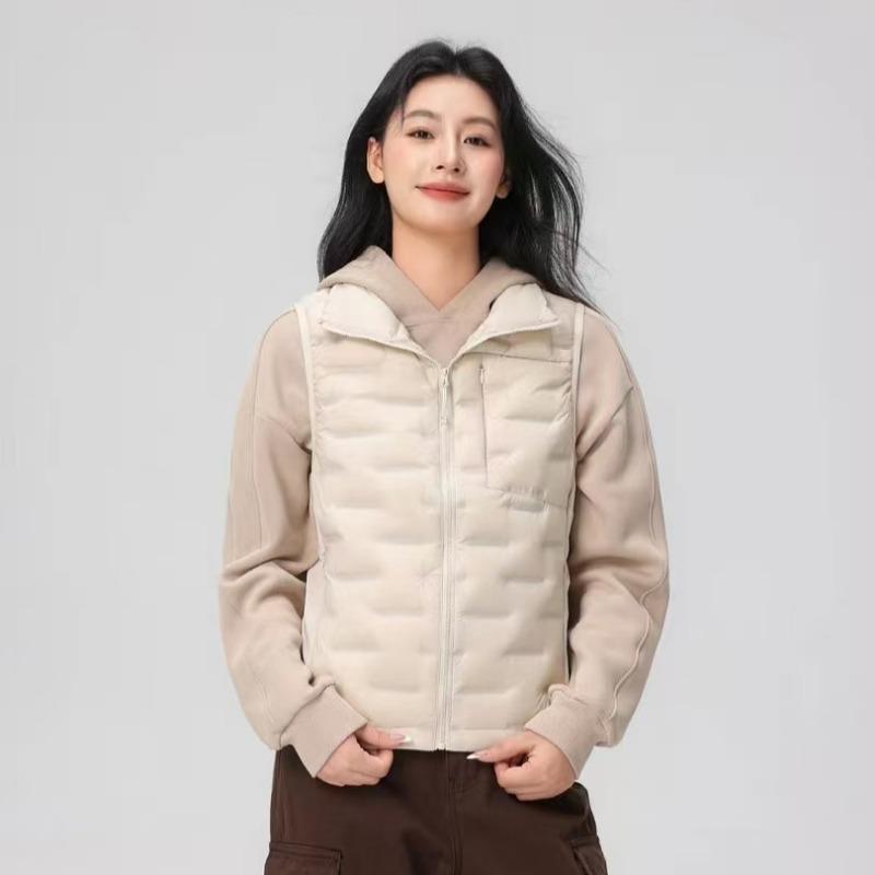 Pinghu Down Jacket Women's Vest Down New Light Autumn and Winter Casual Fashion Vest Versatile Thermal Vest Jacket